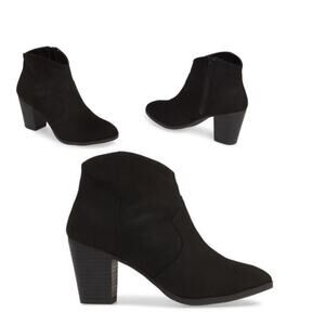 Nordstrom BP. Nolly Black Faux Suede Bootie, Women's Size: 8.5W